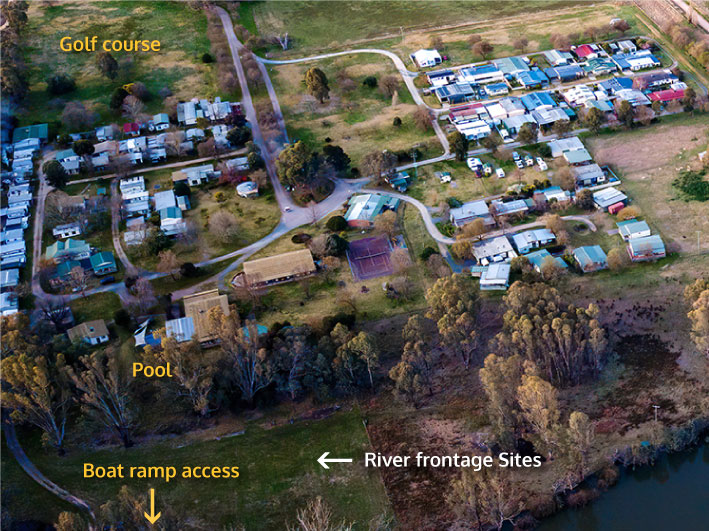 River frontage camping sites Murray River Map